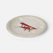 飛行機の紙皿旅行冒険のシャワー ペーパープレート (アングル)