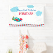 飛行機の背景バナパーソナライズされたー(P) 横断幕 (インサイチュ)