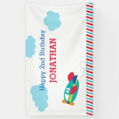 飛行機の背景バナパーソナライズされたー(P) 横断幕 (縦)