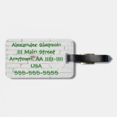 飛行機の荷物のラベル(個人化して下さい) ラゲッジタグ (裏面横)