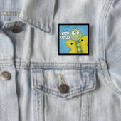 飛行機の蝶を取る 缶バッジ (インサイチュ)