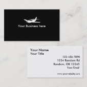 飛行機の記号のカスタマイズ可能な名刺 名刺 (正面/裏面)