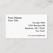 飛行機の記号のカスタマイズ可能な名刺 名刺 (裏面)