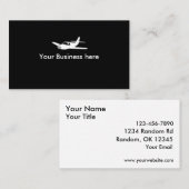 飛行機の記号のカスタマイズ可能な名刺 名刺 (正面/裏面)