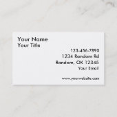 飛行機の記号のカスタマイズ可能な名刺 名刺 (裏面)