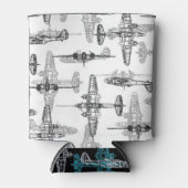 飛行機の設計図1ドリンククーラーボックス 缶クーラー (正面)