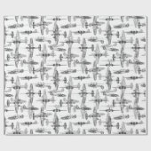 飛行機の設計図1包み紙 ラッピングペーパー (フラット)