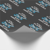 飛行機の試験ギフトの飛行士とまだ遊びます ラッピングペーパー (角)