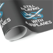 飛行機の試験ギフトの飛行士とまだ遊びます ラッピングペーパー (ロールコーナー)