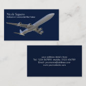 飛行機の試験トレーナー 名刺 (正面/裏面)