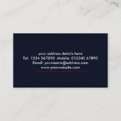 飛行機の試験トレーナー 名刺 (裏面)