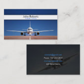 飛行機の試験名刺 名刺 (正面/裏面)