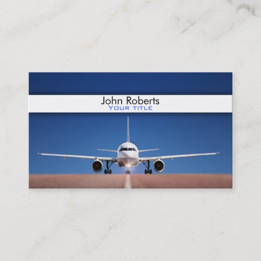 飛行機の試験名刺 名刺 (正面)