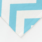 飛行機の試験青いシェブロンブラウンの毛 フリースブランケット (角)