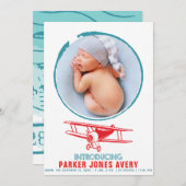 飛行機の誕生のお知らせ (正面/裏面)