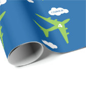 飛行機の誕生会の包装紙 ラッピングペーパー (ロールコーナー)