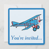 飛行機の誕生会 招待状 (正面)