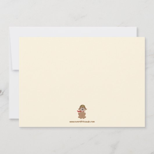 飛行機の誕生日のパーティの招待状 招待状 (裏面)