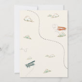 飛行機の誕生日の招待パイロットパーティー招待状 招待状 (裏面)