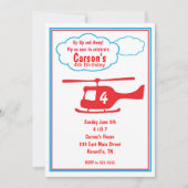 飛行機の誕生日の招待状 招待状 (正面)