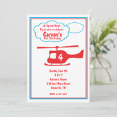 飛行機の誕生日の招待状 招待状 (スタンド正面)