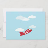 飛行機の誕生日の招待状 招待状 (裏面)
