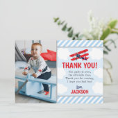 飛行機の誕生日サンキューカード、ヴィンテージBoy Red サンキューカード (スタンド正面)