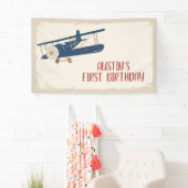 飛行機の誕生日バナー 横断幕 (インサイチュ)