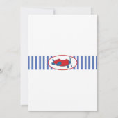 飛行機の誕生日パーティー招待状 / 赤白青 招待状 (裏面)