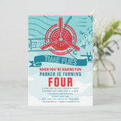 飛行機の誕生日パーティー 招待状 (スタンド正面)