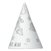飛行機の誕生日パーティー – 自分の帽子に色を パーティーハット (右)