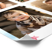 飛行機の誕生日写真マイルストーン記号 ポスター (角)