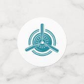 飛行機の誕生日写真 コンフェッティ (スモール正面)