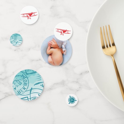 飛行機の誕生日写真 コンフェッティ (グループ)