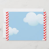 飛行機の誕生日招待状。男の子の誕生日パーティー 招待状 (裏面)