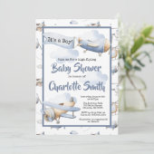 飛行機の赤ちゃんシャワーの招待状 招待状 (スタンド正面)