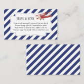 飛行機の赤ちゃんシャワー予約リクエストカード エンクロージャーカード (正面/裏面)