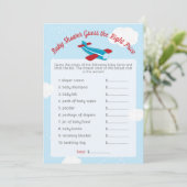 飛行機の赤ちゃんシャワー価格ゲームカード 招待状 (スタンド正面)