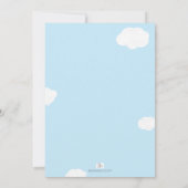 飛行機の赤ちゃんシャワー価格ゲームカード 招待状 (裏面)