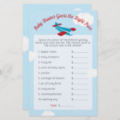 飛行機の赤ちゃんシャワー推定右の価格 (正面/裏面)