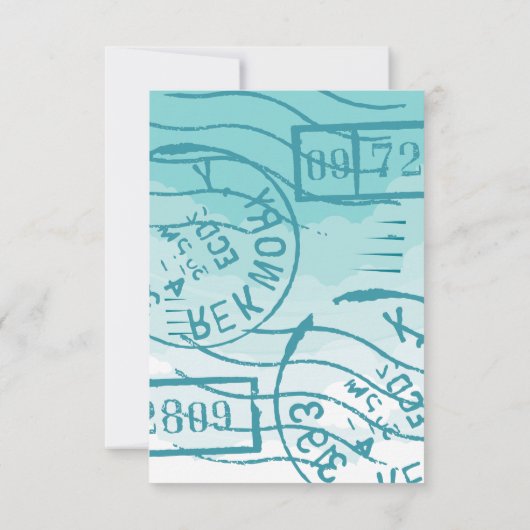 飛行機の赤ちゃんシャワー推理ゲーム 招待状 (裏面)