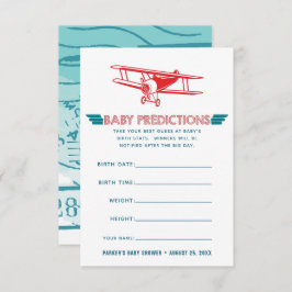 飛行機の赤ちゃんシャワー推理ゲーム 招待状