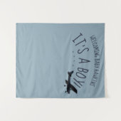 飛行機の赤ちゃん歓迎会 フォトブース タペストリー (正面(横))