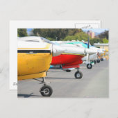 飛行機の郵便はがき ポストカード (正面/裏面)