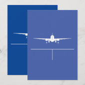 飛行機の離陸 招待状 (正面/裏面)