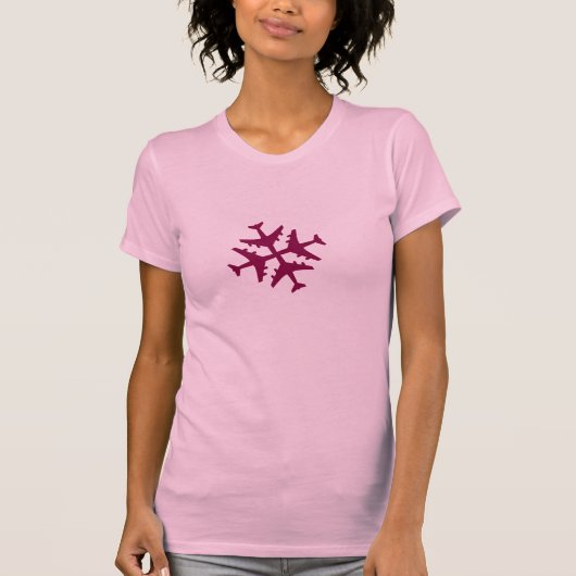 飛行機の雪片 Tシャツ (正面)