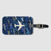 飛行機の青クール名 ラゲッジタグ (正面横)