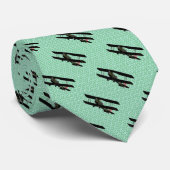 飛行機の青（緑） ネクタイ (ロール)