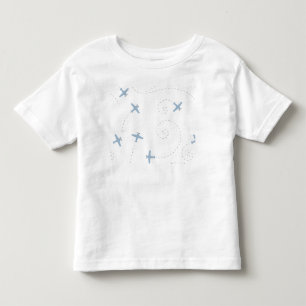 飛行機の飛んでいるなイラストレーション トドラーTシャツ