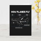 飛行機の飛行とパイロット カード (黄色い花)